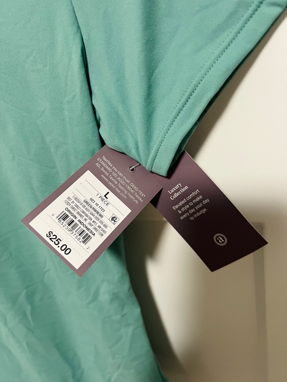 Auden Green Short Sleeve Luxury Bodysuit - Picture 3 of 5